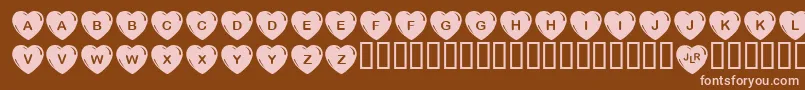 Jlrsh Font – Pink Fonts on Brown Background