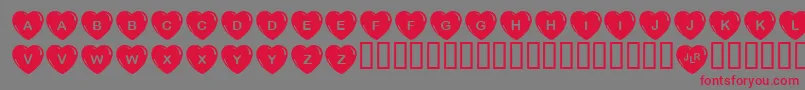 Jlrsh Font – Red Fonts on Gray Background