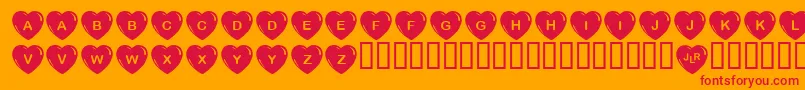 Jlrsh Font – Red Fonts on Orange Background