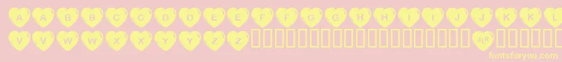 Jlrsh Font – Yellow Fonts on Pink Background