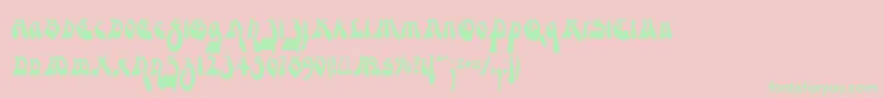 ModerneGekippteSchwabacher Font – Green Fonts on Pink Background