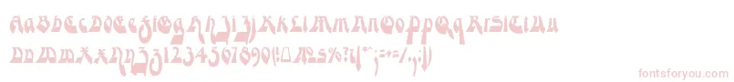 ModerneGekippteSchwabacher Font – Pink Fonts on White Background