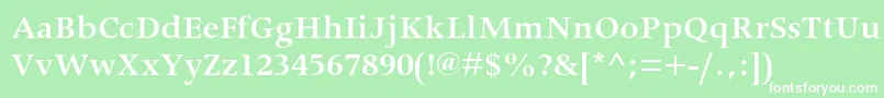 ApollomtstdSemibold Font – White Fonts on Green Background