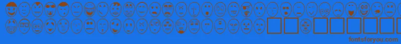 CaricatureNormal Font – Brown Fonts on Blue Background