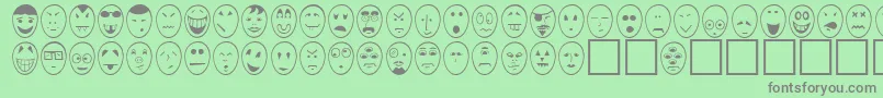 CaricatureNormal Font – Gray Fonts on Green Background