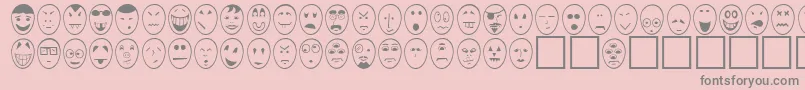 CaricatureNormal Font – Gray Fonts on Pink Background