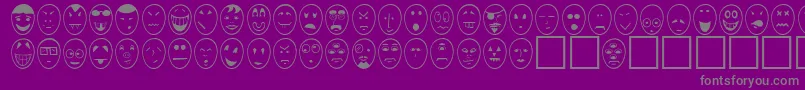 CaricatureNormal-Schriftart – Graue Schriften auf violettem Hintergrund