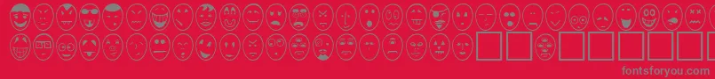 CaricatureNormal Font – Gray Fonts on Red Background