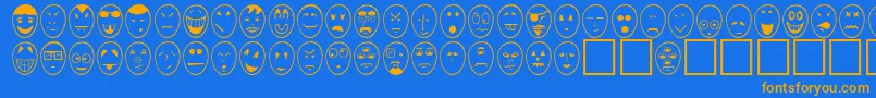 More about CaricatureNormal Font CaricatureNormal Font – Orange Fonts on Blue Background