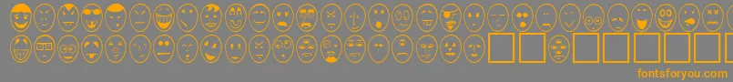 CaricatureNormal Font – Orange Fonts on Gray Background