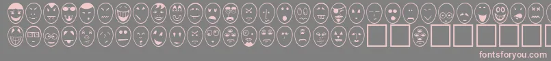 CaricatureNormal Font – Pink Fonts on Gray Background
