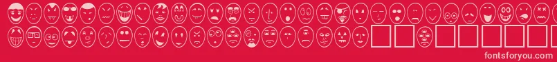 CaricatureNormal Font – Pink Fonts on Red Background