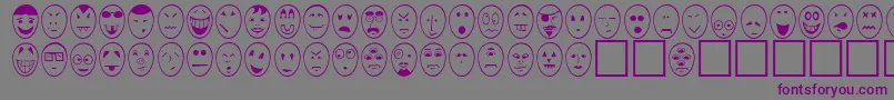 CaricatureNormal Font – Purple Fonts on Gray Background