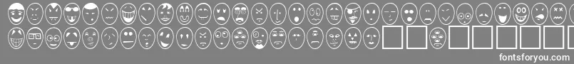 フォントCaricatureNormal – 灰色の背景に白い文字