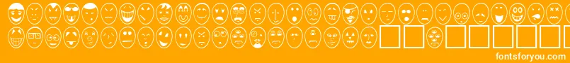 CaricatureNormal Font – White Fonts on Orange Background