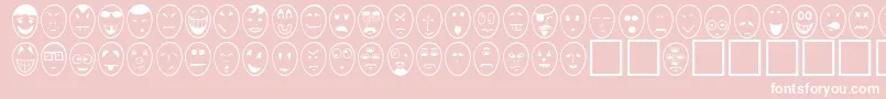 CaricatureNormal Font – White Fonts on Pink Background