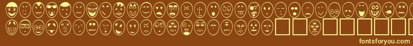 CaricatureNormal Font – Yellow Fonts on Brown Background