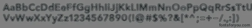 Distro2Vinyl-Schriftart – Schwarze Schriften auf grauem Hintergrund