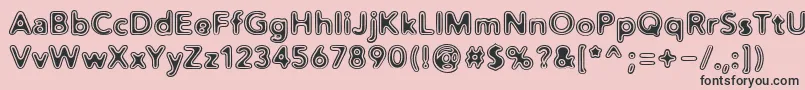 Distro2Vinyl Font – Black Fonts on Pink Background