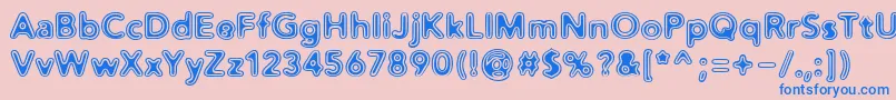 Distro2Vinyl Font – Blue Fonts on Pink Background