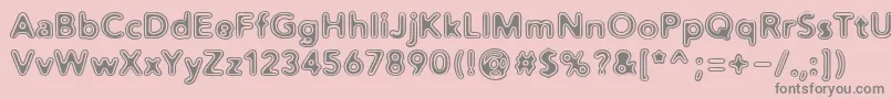 Distro2Vinyl Font – Gray Fonts on Pink Background