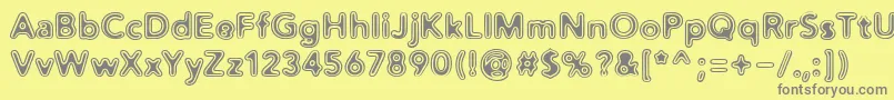 Distro2Vinyl Font – Gray Fonts on Yellow Background