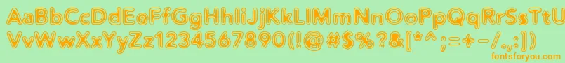 Distro2Vinyl Font – Orange Fonts on Green Background