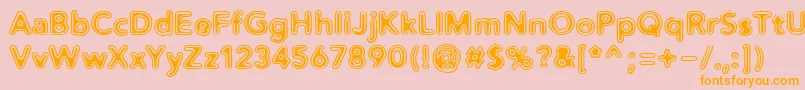 Distro2Vinyl Font – Orange Fonts on Pink Background