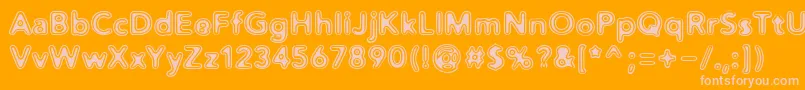 Distro2Vinyl Font – Pink Fonts on Orange Background