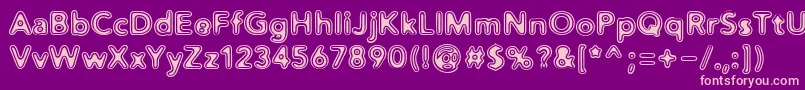 Distro2Vinyl Font – Pink Fonts on Purple Background