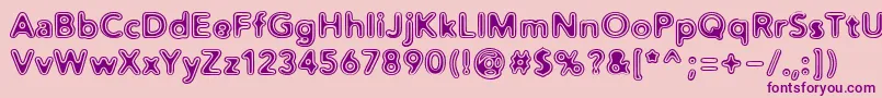 Distro2Vinyl Font – Purple Fonts on Pink Background