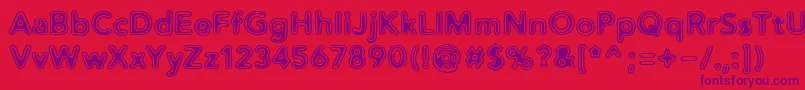 Distro2Vinyl Font – Purple Fonts on Red Background