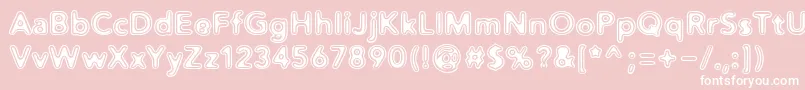 Distro2Vinyl Font – White Fonts on Pink Background