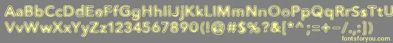 Distro2Vinyl Font – Yellow Fonts on Gray Background