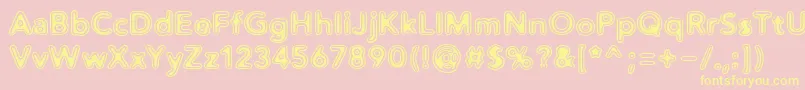 Distro2Vinyl Font – Yellow Fonts on Pink Background