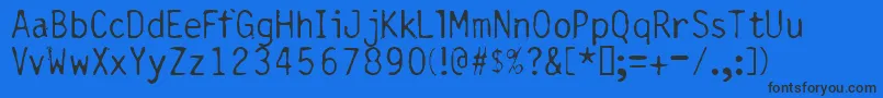 Carbgthc Font – Black Fonts on Blue Background