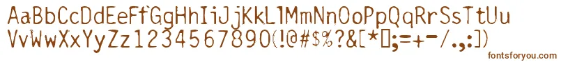 Шрифт Carbgthc – коричневые шрифты на белом фоне