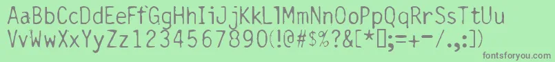 Carbgthc Font – Gray Fonts on Green Background