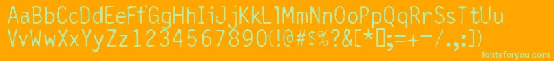 Carbgthc Font – Green Fonts on Orange Background