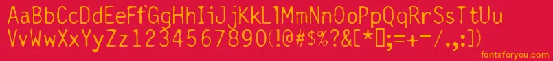 Carbgthc Font – Orange Fonts on Red Background