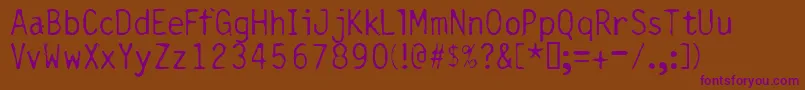 Carbgthc Font – Purple Fonts on Brown Background