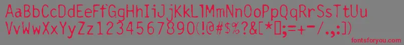Carbgthc Font – Red Fonts on Gray Background