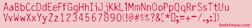 Carbgthc Font – Red Fonts on Pink Background