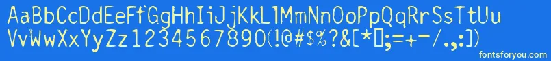 Carbgthc Font – Yellow Fonts on Blue Background