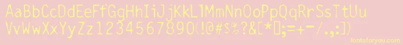 Carbgthc Font – Yellow Fonts on Pink Background