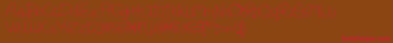 Ranaqatarii Font – Red Fonts on Brown Background