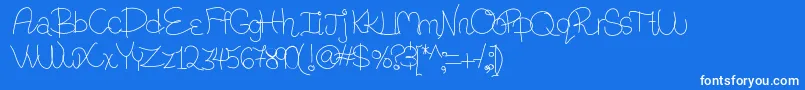 Ranaqatarii Font – White Fonts on Blue Background