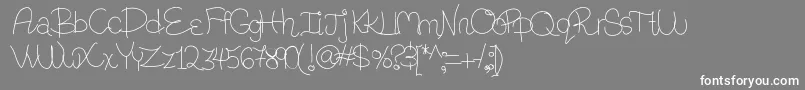 Ranaqatarii Font – White Fonts on Gray Background