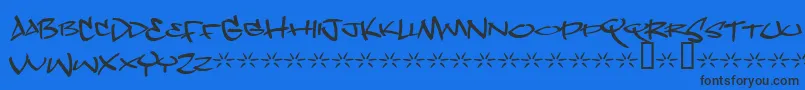Dopejam Font – Black Fonts on Blue Background