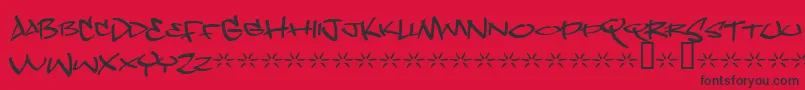 Dopejam Font – Black Fonts on Red Background